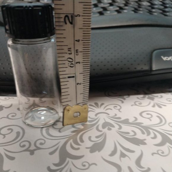 50 Small Glass Vial Bottles Clear Containers with Screw Cap - Picture 4 of 8